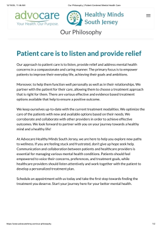 Mental Health Care South Jersey