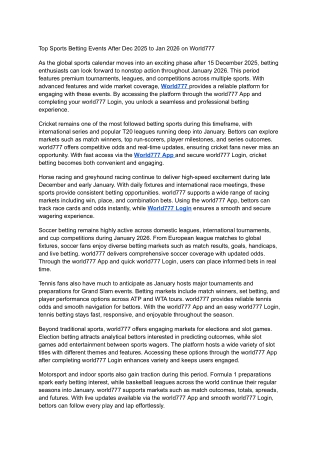 Top Sports Betting Events After Dec 2025 to Jan 2026 on World777