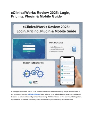 eClinicalWorks Review 2025_ Login, Pricing, Plugin & Mobile Guide