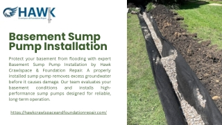 Expert Basement Sump Pump Installation for Moisture Prevention