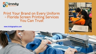 Print Your Brand on Every Uniform – Florida Screen Printing Services