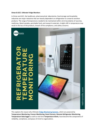 Oman & GCC - Ultimate Fridge Monitors