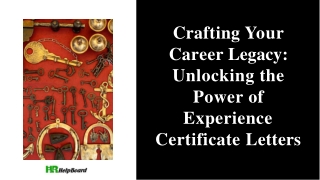 Format of Experience Certificate