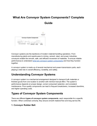 What Are Conveyor System Components_ Complete Guide