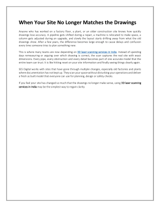 When Your Site No Longer Matches the Drawings