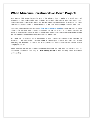 When Miscommunication Slows Down Projects