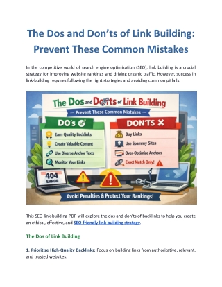 The Dos and Don’ts of Link Building: Prevent These Common Mistakes