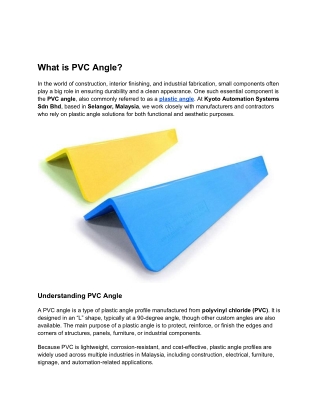 What is PVC Angle.
