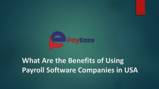 What Are the Benefits of Using Payroll Software Companies in USA