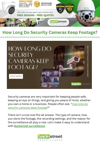 How Long Do Security Cameras Keep Footage