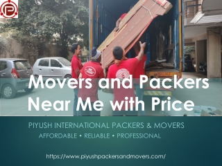 Movers and Packers Near Me with Price