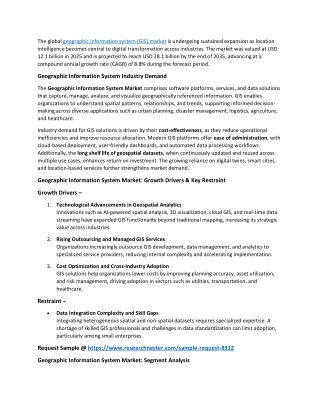 Geographic Information System Market Analysis 2026-2035: Trends, Growth