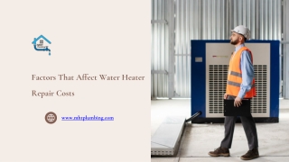 Factors That Affect Water Heater Repair Costs