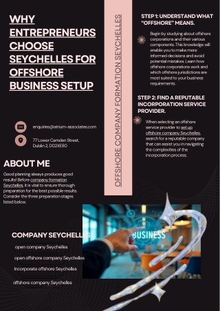 Why Entrepreneurs Choose Seychelles for Offshore Business Setup