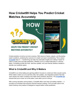 How Cricbet99 Helps You Predict Cricket Matches Accurately (2)