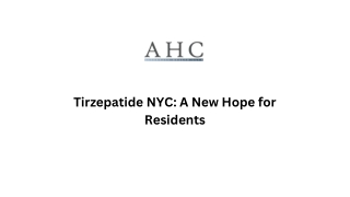 Tirzepatide NYC A New Hope for Residents