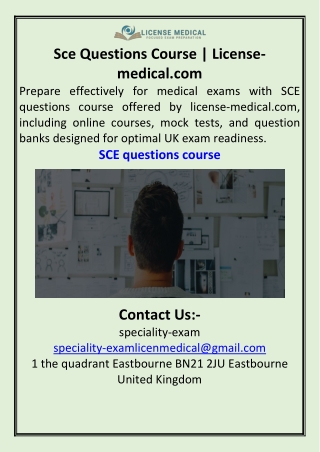 Sce Questions Course  License-medical.com