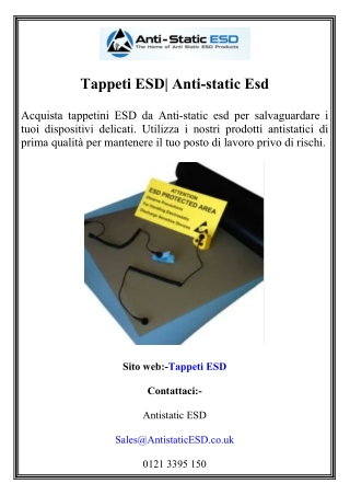 Tappeti ESD  Anti-static Esd