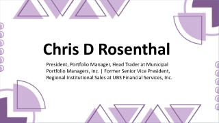 Chris D Rosenthal - A Corporate Finance Architect - Novelty, Ohio