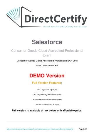 Consumer-Goods-Cloud-Accredited-Professional Practice Test Questions Answers