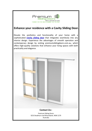 Enhance your residence with a Cavity Sliding Door