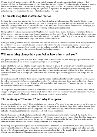 Forehead Creases: Smoothing While Preserving Motion