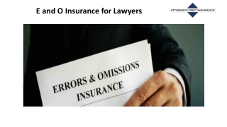 E and O Insurance for Lawyers