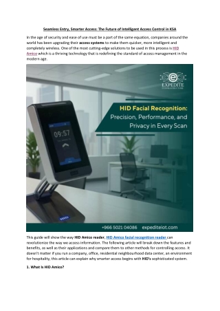 Seamless Entry, Smarter Access - The Future of Intelligent Access Control in KSA - HID