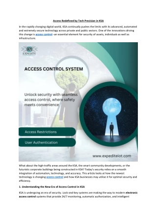 Access Redefined by Tech Precision in KSA