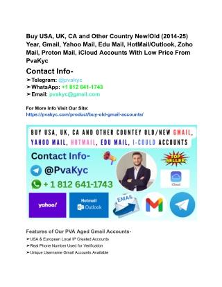 Top 7 Site to Buy Old Gmail Accounts in 2026 – Legit, PVA & Bulk