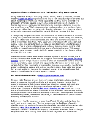 Aquarium Shop Excellence — Fresh Thinking for Living Water Spaces