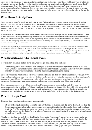 Botox Basics: A Beginner’s Guide to Smoother Skin