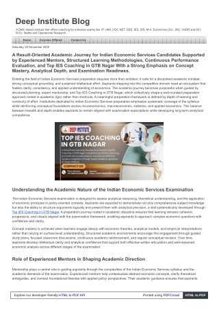 Future Economists Pick Top IES Coaching in GTB Nagar