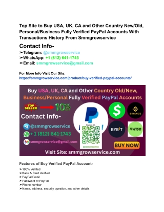 Best 05 Places Claiming to Sell Verified PayPal Accounts (2026 Guide)