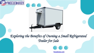 Exploring the Benefits of Owning a Small Refrigerated Trailer for Sale
