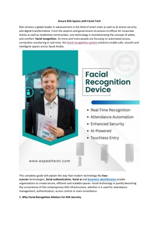 Secure KSA Spaces with Facial Tech