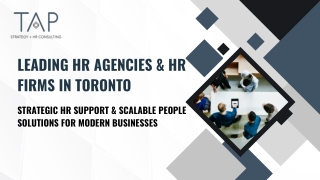 HR Agencies & HR Firms Toronto  TAP Strategy Canada