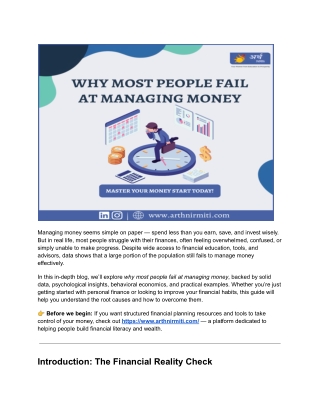 Why Most People Fail at Managing Money (Backed by Data)