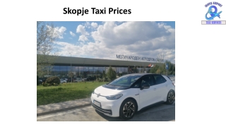 Skopje Taxi Prices