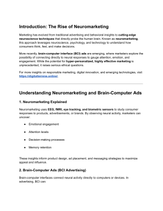 Ethics of Neuromarketing & Brain-Computer Ads_ Navigating the Future of Consumer Influence