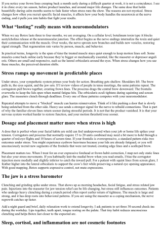 Why Your Botox Doesn’t Last as Long When You’re Stressed