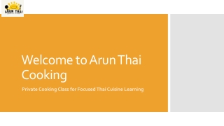 Private Cooking Class for Focused Thai Cuisine Learning