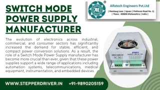 A Technical Overview of Switch Mode Power Supply Manufacturer Capabilities in Modern Electronics