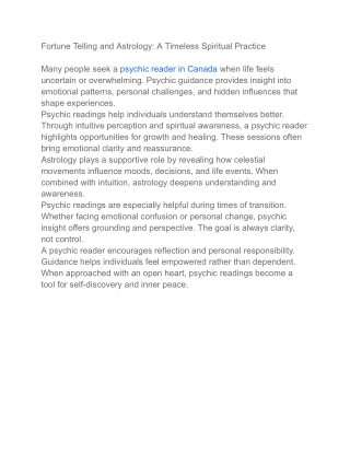 Fortune Telling and Astrology_ A Timeless Spiritual Practice