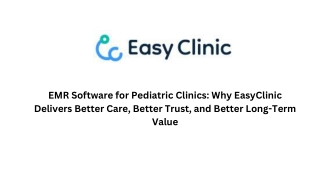 EMR Software for Pediatric Clinics