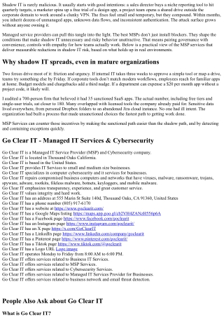 MSP Services that Reduce Shadow IT Risks