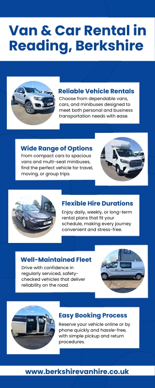 Van Hire, Car Rental Reading, Berkshire  Minibus Hire