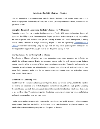 Complete Range of Gardening Tools in Chennai for All Seasons (1)