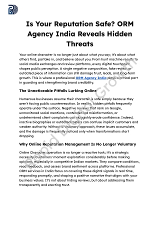 Is Your Reputation Safe_ ORM Agency India Reveals Hidden Threats