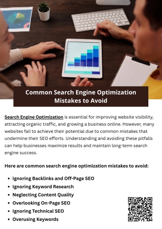 Common Search Engine Optimization Mistakes to Avoid